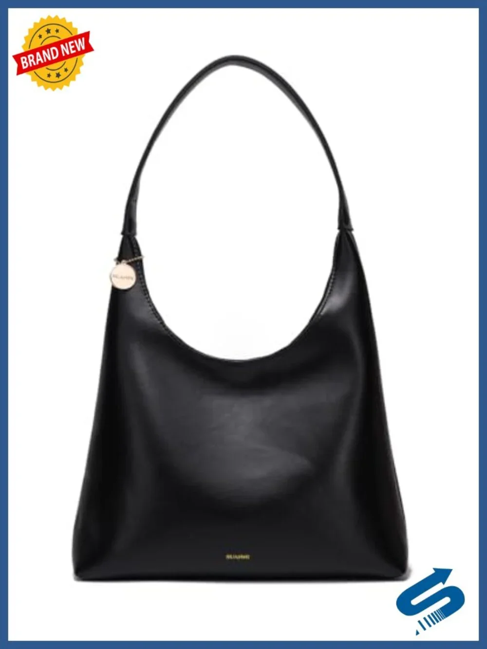 Vegan Leather Hobo Shoulder Bag Large Tote Purse with Zipper